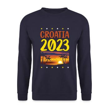 Croatia 2023 - Unisex Pullover - Navy - Vorne - Alina (178cm) & Michal (187cm)