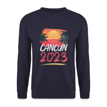 Cancun 2023 - Sweat-shirt Unisexe - marine - Devant - Alina (178cm) & Michal (187cm)