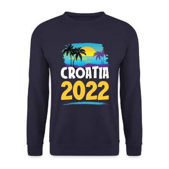 Croatia 2023 - Unisex Sweatshirt - navy - Front - Alina (178cm) & Michal (187cm)