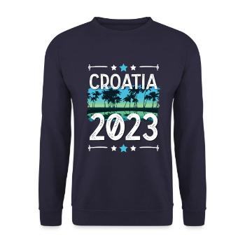 Croatia 2023 - Unisex Pullover - Navy - Vorne - Alina (178cm) & Michal (187cm)