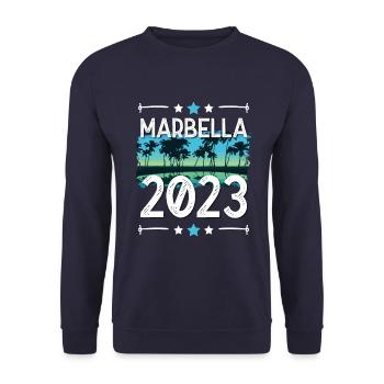 Marbella 2023 - Unisex Sweatshirt - navy - Front - Alina (178cm) & Michal (187cm)