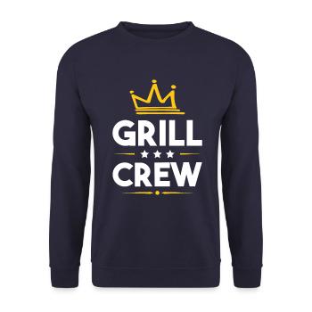 Grill Crew - Unisex Sweatshirt - navy - Front - Alina (178cm) & Michal (187cm)
