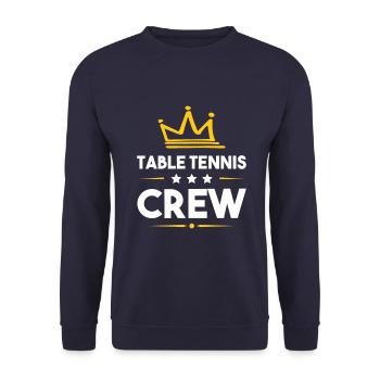 Table Tennis Crew - Unisex Pullover - Navy - Vorne - Alina (178cm) & Michal (187cm)