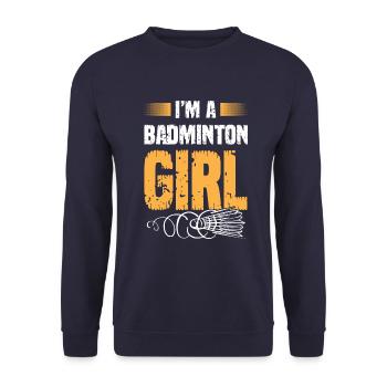 Badminton Filles - Sweat-shirt Unisexe - marine - Devant - Alina (178cm) & Michal (187cm)