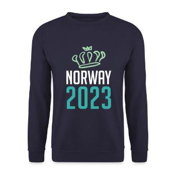 Norway 2023 Krone - Unisex Pullover - Navy - Vorne - Alina (178cm) & Michal (187cm)