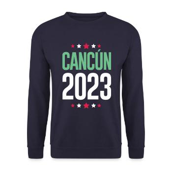 Cancun 2023 - Sweat-shirt Unisexe - marine - Devant - Alina (178cm) & Michal (187cm)