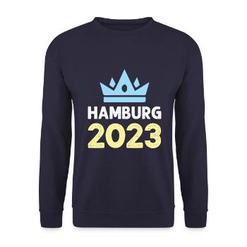 Hambourg 2023 Krone - Sweat-shirt Unisexe - marine - Devant - Alina (178cm) & Michal (187cm)