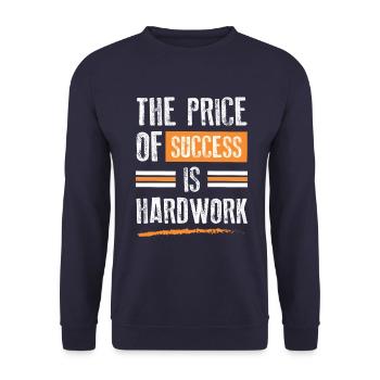 Success Hard Work - Unisex Sweatshirt - navy - Front - Alina (178cm) & Michal (187cm)