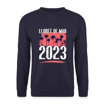 lloret de mar 2023 - Unisex Sweatshirt - navy - Front - Alina (178cm) & Michal (187cm)