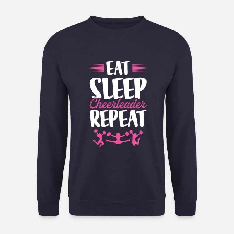 eat sleep cheerleader repeat - Unisex Pullover - Navy