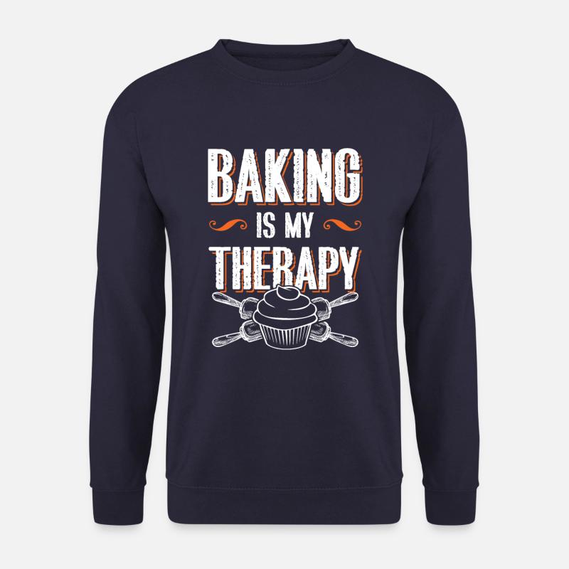 therapie backen bäcker - Unisex Pullover - Navy