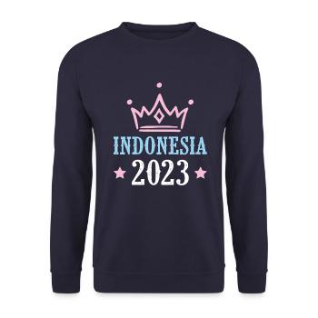 Indonesia 2023 - Unisex Pullover - Navy - Vorne - Alina (178cm) & Michal (187cm)
