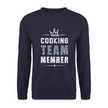 Cooking Team - Unisex Sweatshirt - navy - Front - Alina (178cm) & Michal (187cm)