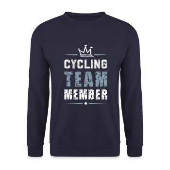 Cycling Team - Unisex Sweatshirt - navy - Front - Alina (178cm) & Michal (187cm)