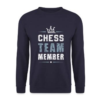 Chess Team - Unisex Sweatshirt - navy - Front - Alina (178cm) & Michal (187cm)