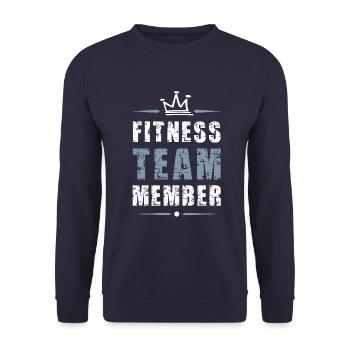 Entraînement de gymnase de l’équipe de fitness - Sweat-shirt Unisexe - marine - Devant - Alina (178cm) & Michal (187cm)