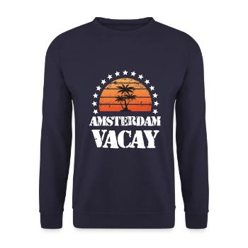 Amsterdam Holidays - Unisex Sweatshirt - navy - Front - Alina (178cm) & Michal (187cm)
