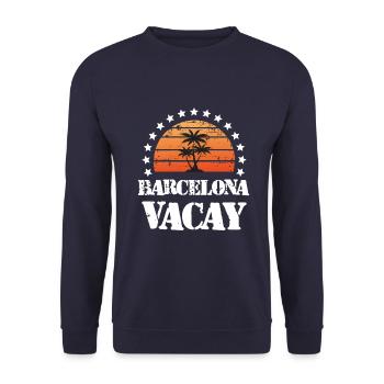 Tourisme Barcelone - Sweat-shirt Unisexe - marine - Devant - Alina (178cm) & Michal (187cm)