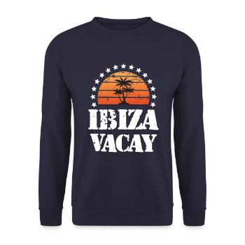 Ibiza Tourisme - Sweat-shirt Unisexe - marine - Devant - Alina (178cm) & Michal (187cm)