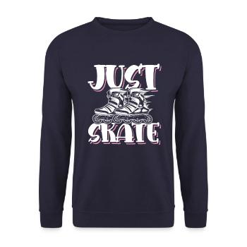 Skate Skating - Unisex Sweatshirt - navy - Front - Alina (178cm) & Michal (187cm)