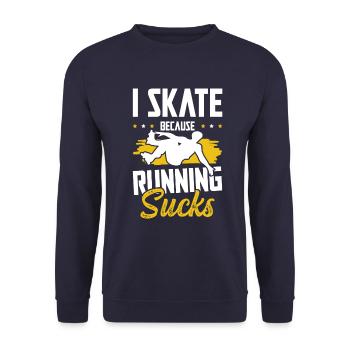 Skate Skating - Unisex Sweatshirt - navy - Front - Alina (178cm) & Michal (187cm)