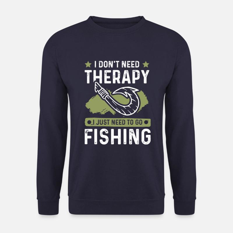 Fishing Therapy - Unisex Sweatshirt - navy