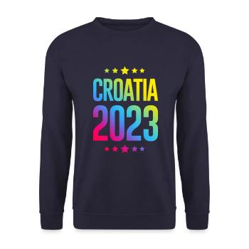 Croatia 2023 - Unisex Sweatshirt - navy - Front - Alina (178cm) & Michal (187cm)