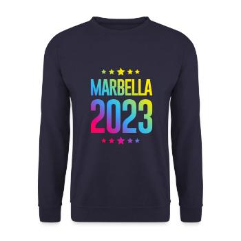 Marbella 2023 - Unisex Pullover - Navy - Vorne - Alina (178cm) & Michal (187cm)