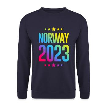 Norwegen 2023 - Unisex Pullover - Navy - Vorne - Alina (178cm) & Michal (187cm)