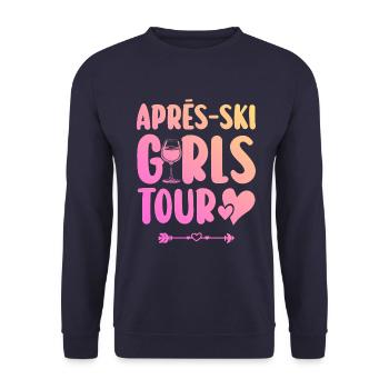 Apres-Ski Party Team - Unisex Pullover - Navy - Vorne - Alina (178cm) & Michal (187cm)