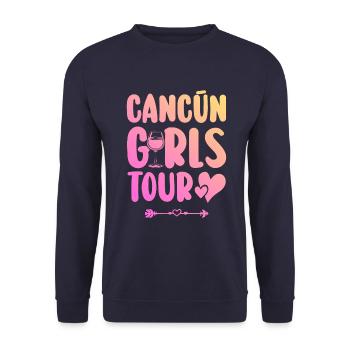 Équipe du parti de Cancun - Sweat-shirt Unisexe - marine - Devant - Alina (178cm) & Michal (187cm)