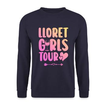 Lloret De Mar Party Team - Unisex Sweatshirt - navy - Front - Alina (178cm) & Michal (187cm)