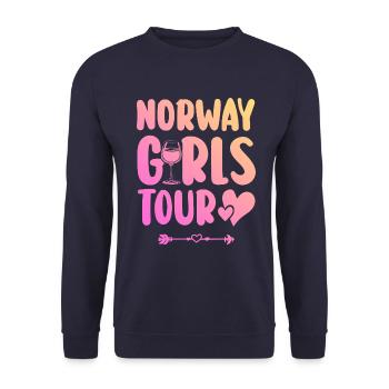 Norway Party Team - Unisex Sweatshirt - navy - Front - Alina (178cm) & Michal (187cm)