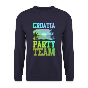 Croatia Party Team - Unisex Sweatshirt - navy - Front - Alina (178cm) & Michal (187cm)
