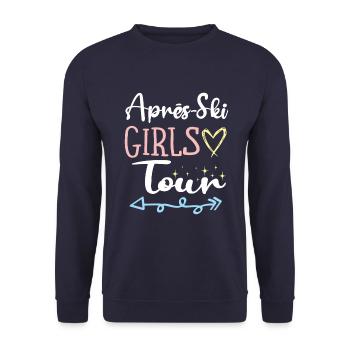 Après-Ski Girls Tour - Sweat-shirt Unisexe - marine - Devant - Alina (178cm) & Michal (187cm)