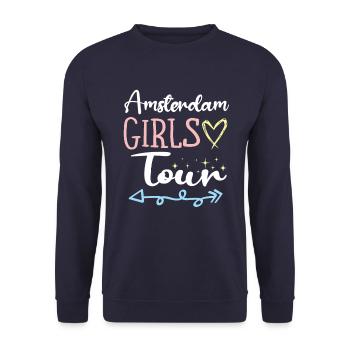 Amsterdam Girls Tour - Sweat-shirt Unisexe - marine - Devant - Alina (178cm) & Michal (187cm)