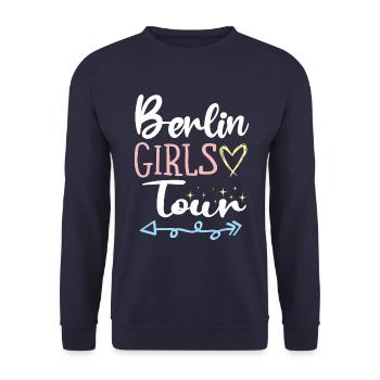 Berlin Girls Tour - Unisex Sweatshirt - navy - Front - Alina (178cm) & Michal (187cm)