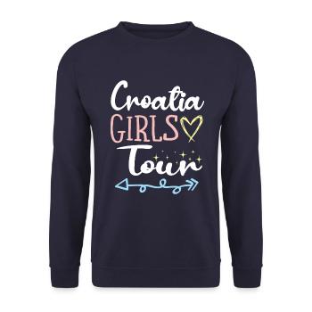 Tournée des filles en Croatie - Sweat-shirt Unisexe - marine - Devant - Alina (178cm) & Michal (187cm)