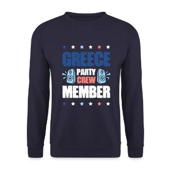 Greece Party Crew - Unisex Sweatshirt - navy - Front - Alina (178cm) & Michal (187cm)