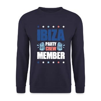 Ibiza Party Crew - Unisex Sweatshirt - navy - Front - Alina (178cm) & Michal (187cm)