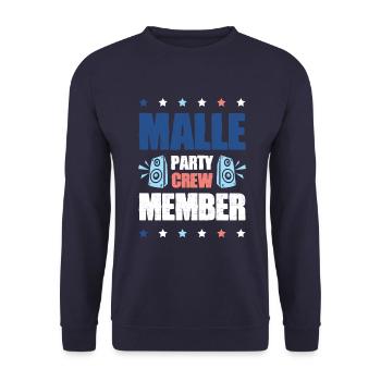 Malle Party Crew - Unisex Sweatshirt - navy - Front - Alina (178cm) & Michal (187cm)