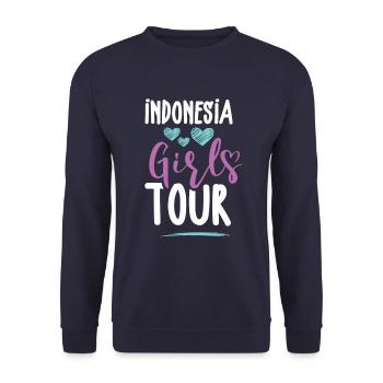 Tournée des filles en Indonésie - Sweat-shirt Unisexe - marine - Devant - Alina (178cm) & Michal (187cm)