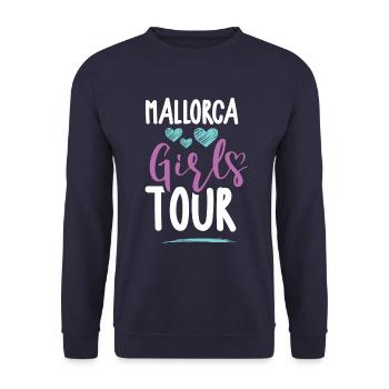 Mallorca Girls Tour - Unisex Sweatshirt - navy - Front - Alina (178cm) & Michal (187cm)