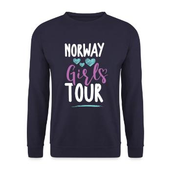 Tournée des filles de Norvège - Sweat-shirt Unisexe - marine - Devant - Alina (178cm) & Michal (187cm)