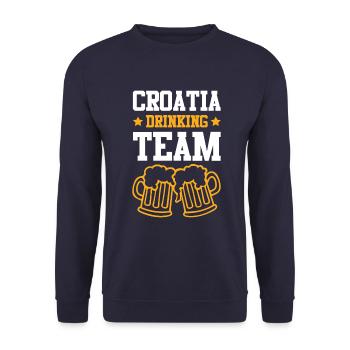 Croatie Équipe de buveurs - Sweat-shirt Unisexe - marine - Devant - Alina (178cm) & Michal (187cm)