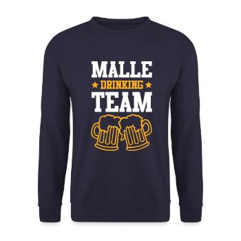 Malle Drinking Team - Unisex Sweatshirt - navy - Front - Alina (178cm) & Michal (187cm)