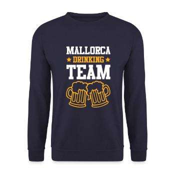 Mallorca Drinking Team - Unisex Pullover - Navy - Vorne - Alina (178cm) & Michal (187cm)