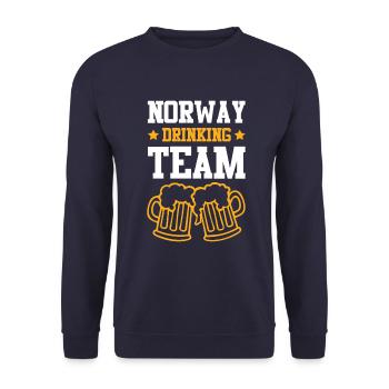 Norway Drinking Team - Unisex Sweatshirt - navy - Front - Alina (178cm) & Michal (187cm)