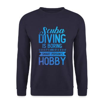 tauchen hobby scuba diving - Unisex Pullover - Navy - Vorne - Alina (178cm) & Michal (187cm)