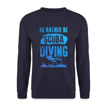 Tauchen scuba diving - Unisex Pullover - Navy - Vorne - Alina (178cm) & Michal (187cm)